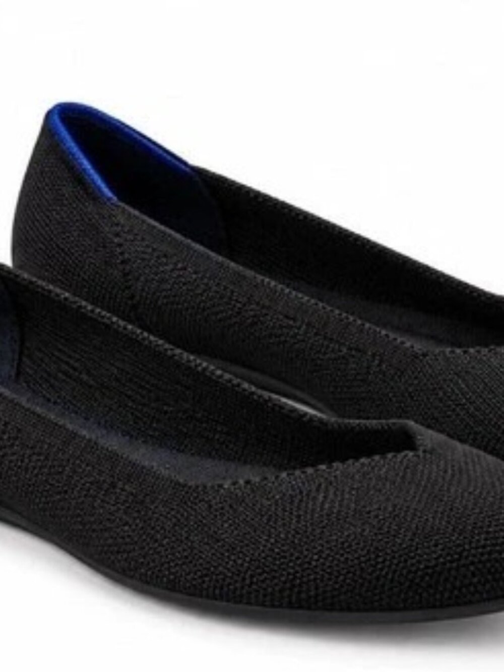 Rothy's The Flat Black Solid Knit Ballet Flats W6.5 Sz 6.5 Women's